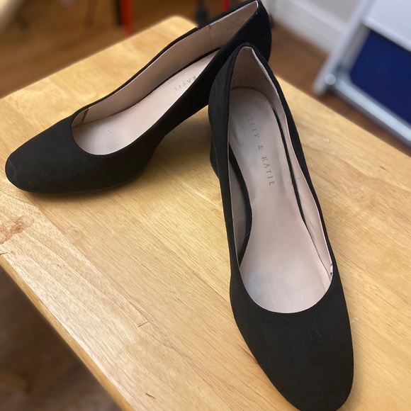Kelly and Katie Liya Pump Black Faux Suede Heels Size 9 - Picture 6 of 9